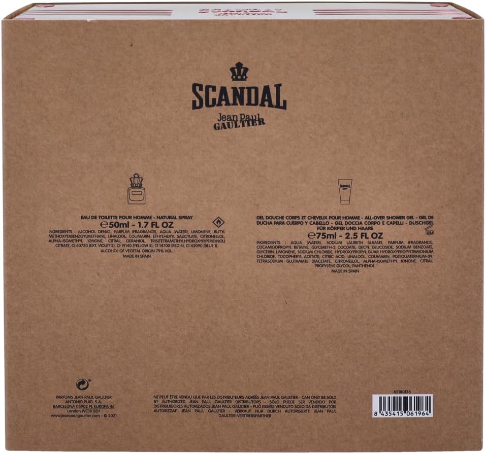 Jean Paul Gaultier Paul Gaultier, Scandal For Him Gift Set Man 1, Multicoloured