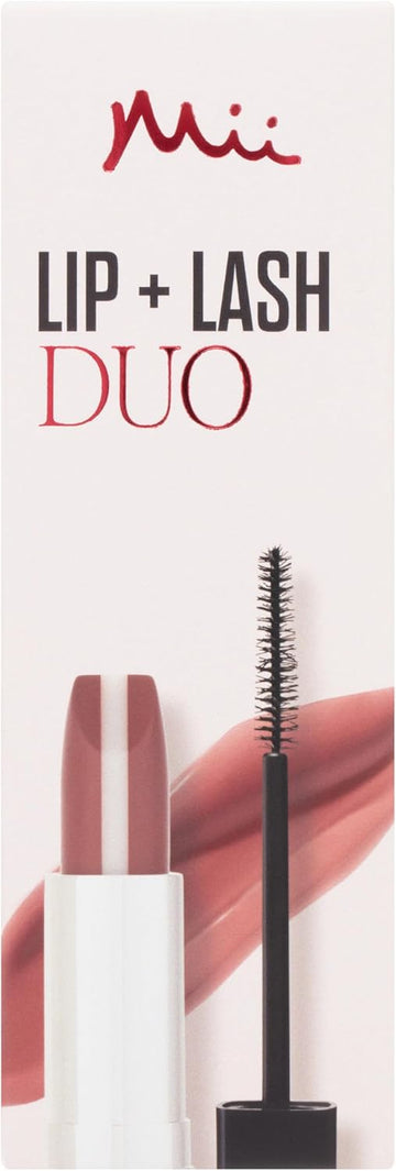 Mii Cosmetics Dramatic Eye Mascara And Eyeshadow Duo Gift Set | Professional Eye Makeup Set With Eyeshadow Stick And Lengthening Mascara | Makeup Gift Set For Women, Perfect Makeup Bundle | Dusty Rose