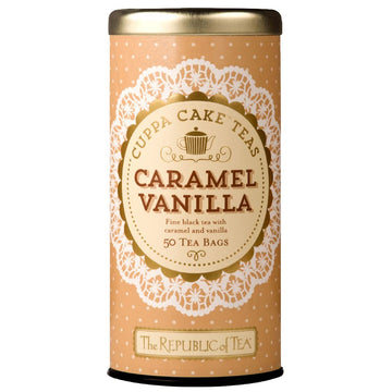 The Republic Of Tea Caramel Vanilla Cuppa Cake, 50 Tea Bags, Blended Fine Black Tea, Gluten-Free