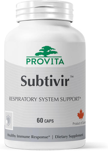 Subtivir - Immune Respiratory System Antiviral Support - With Bacillus Subtilis De111-60 Vcaps - Made In Canada