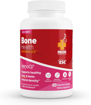 Redd Remedies, Bone Health Advanced, Vitamin D3 And Calcium For Strong Bone Support, 120 Vegetarian Capsules
