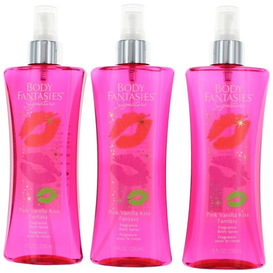 Pink Vanilla Kiss Fantasy 3 Pack 8Oz Fragrance Body Spray Women : Beauty & Personal Care