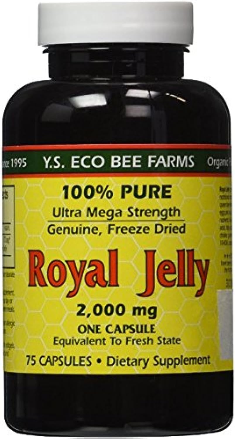 YS Eco Bee Farms Royal Jelly 2,000 mg - 75 Capsules (Pack of 2)