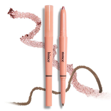 Hince New Depth Dual Color Stick 02 Cool Volume Liner - Dual Highlighter & Contouring Stick, Aegyosal Makeup, Under Eye Highlighter, Quick & Easy Stick Eye Makeup