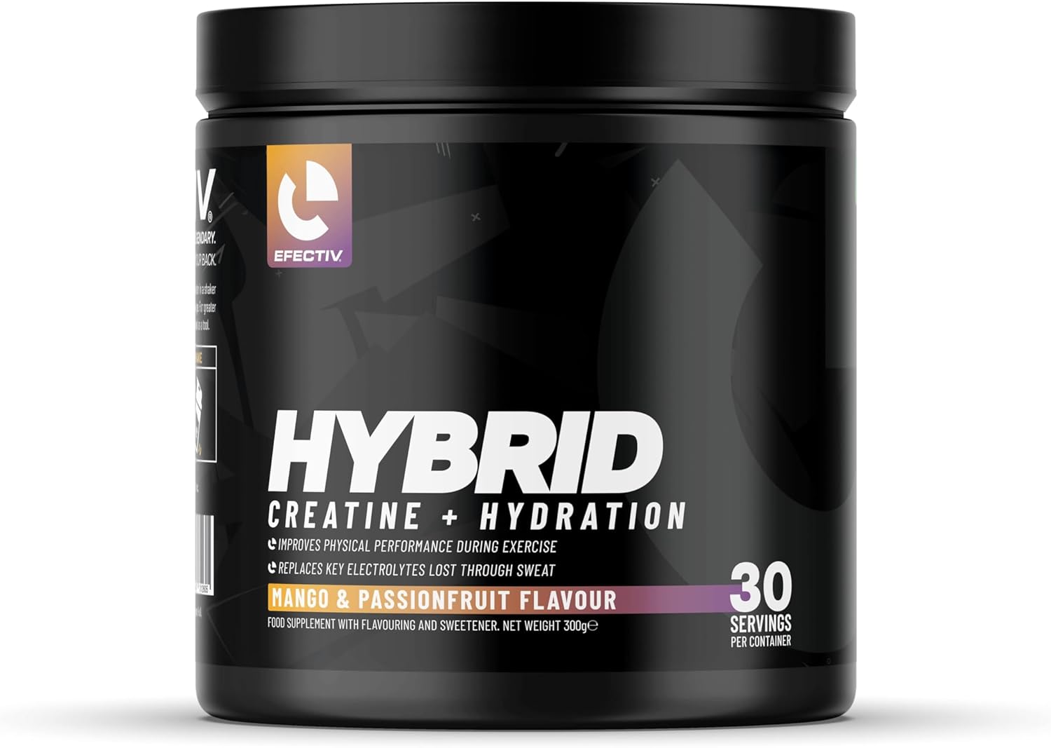 Efectiv Hybrid Creatine Plus Hydration | 5G Creatine Monohydrate Powder | Added Electrolytes | Astrogin For Increased Absorption | 30 Servings | 300 Grams (Mango & Passionfruit)