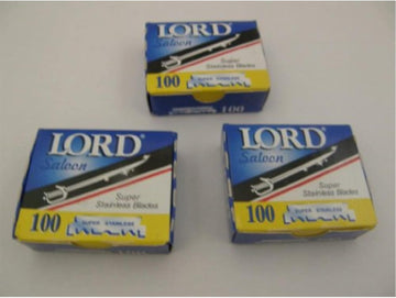 200 Lord Razor Blades Super Stainless Single Edge For Barbers
