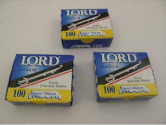 300 Lord Razor Blades Super Stainless Single Edge For Barbers