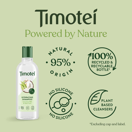 Timotei Hydrating Conditioner Silicon-Free Made From Natural Herbal Ingredients And Plant Based Detanglers Suitable For All Types Of Hair 300Ml, 2 Pack