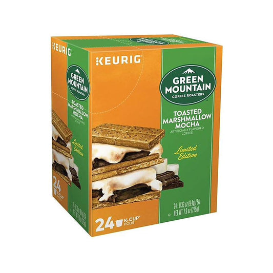 Green Mountain Coffee Roasters Toasted Marshmallow Mocha, Single-Serve Keurig K-Cup Pods, Flavored Light Roast Coffee, 24 Count