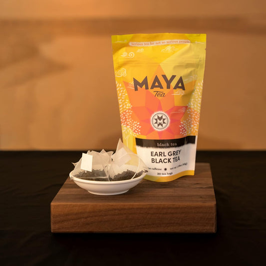 Maya Tea Earl Grey Black Tea Sachets, Contains Caffeine, All Natural, Pack Of 20