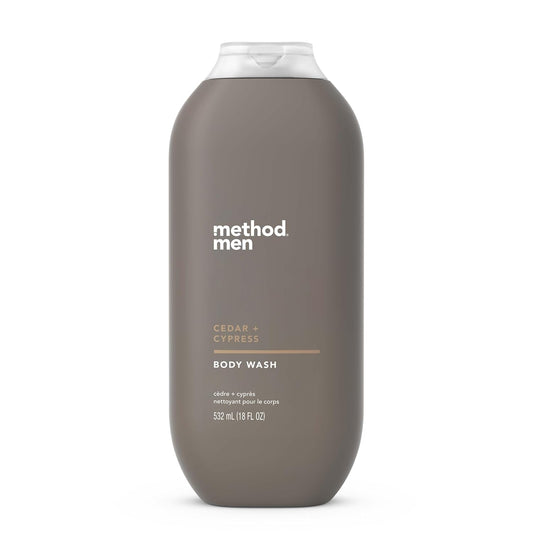 Method Men Body Wash, Cedar + Cypress, Paraben And Phthalate Free, 18 Fl Oz (Pack Of 6)