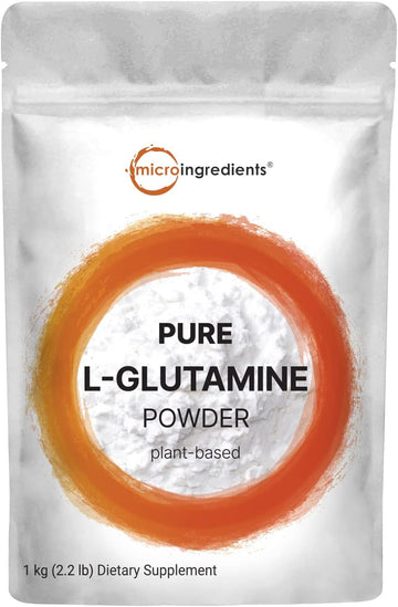 L Glutamine Powder Gut Health, 1Kg, 100% Pure, Free Form - Unflavored- Vegan Friendly, No Filler, No Additives, Supports Muscle Recovery, Post Workout | Non-Gmo & Gluten-Free