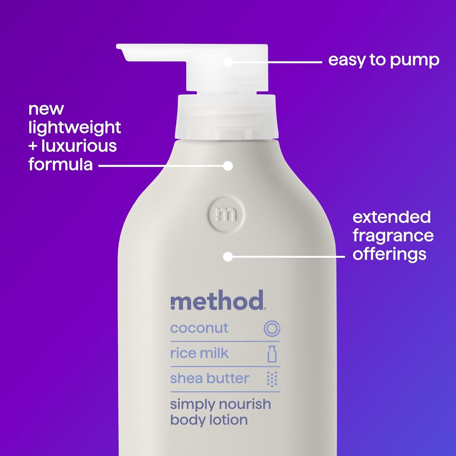 Method Body Lotion, Coco Twist, Coconut Milk, Avocado + Macadamia Oil Notes, 14 Oz, 24 Hours Of Moisture, 14 Oz : Beauty & Personal Care