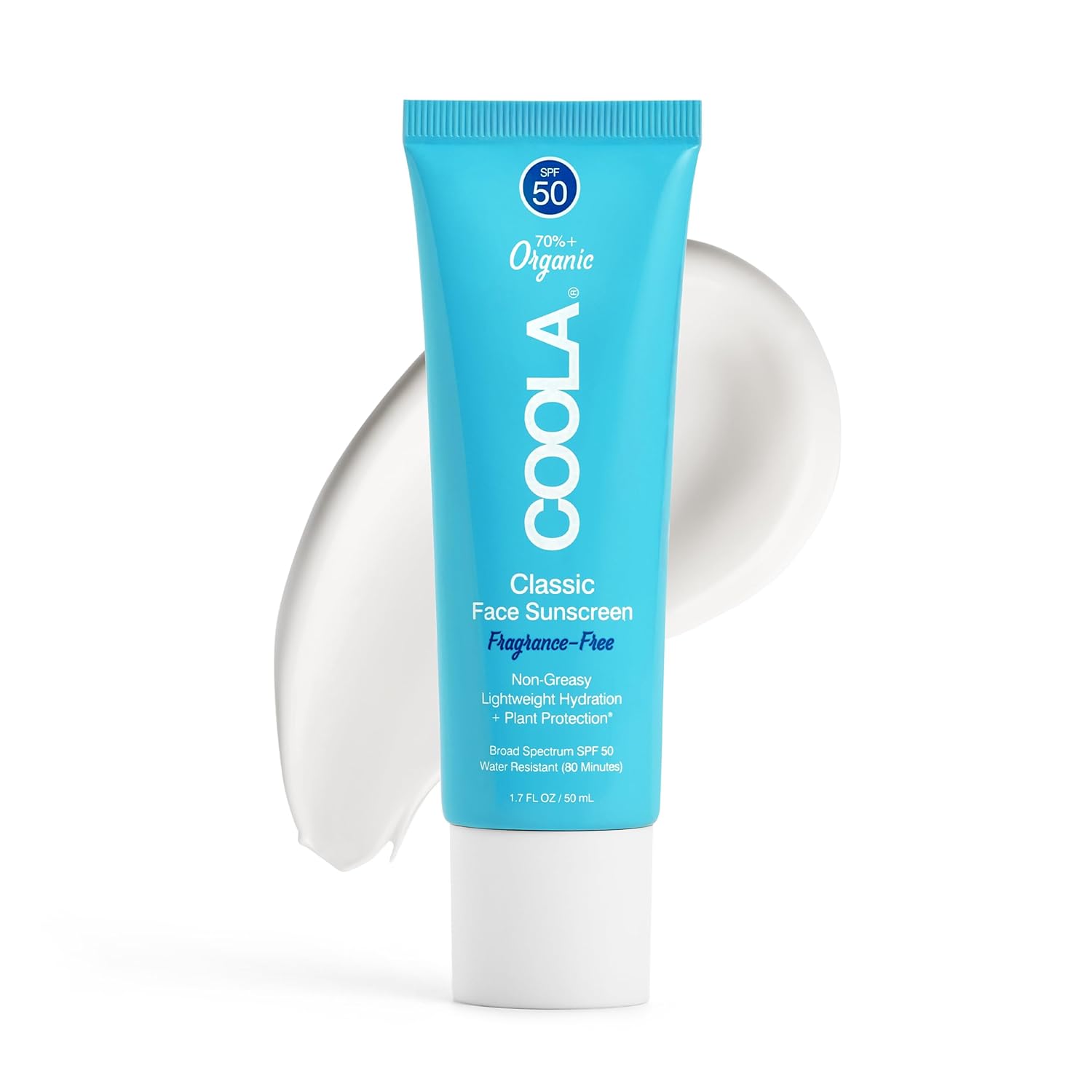 Coola Organic Face Sunscreen Spf 50 Sunblock Lotion, Dermatologist Tested Skin Care For Daily Protection, Vegan And Gluten Free, White Tea, 1.7 Fl Oz : Beauty & Personal Care