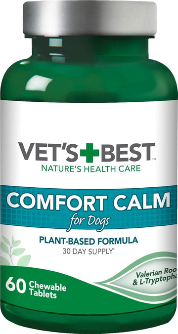 Vet's Best Comfort Calm Calming Dog Supplements | Dog Calming Aid | Promotes Relaxation and Balanced Behaviour | 60 Chewable Tablets?80137-4p