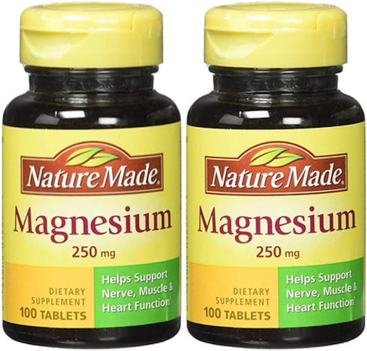 Nature Made Magnesium 250Mg, 100Count (Twin Pack)