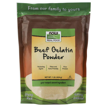 Now Foods, Beef Gelatin Powder, Natural Thickening Agent, Source Of Protein, 1-Pound (Packaging May Vary)