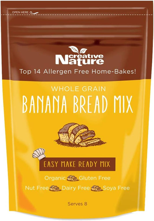 Banana Bread Mix, Organic 250g (Creative Nature) : Amazon.co.uk: Grocery