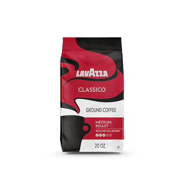 Lavazza Classico Ground Coffee Blend, Medium Roast, Premium Coffee, 100% Arabic, Value Pack, Non GMO, 20 Ounce (Pack of 6)