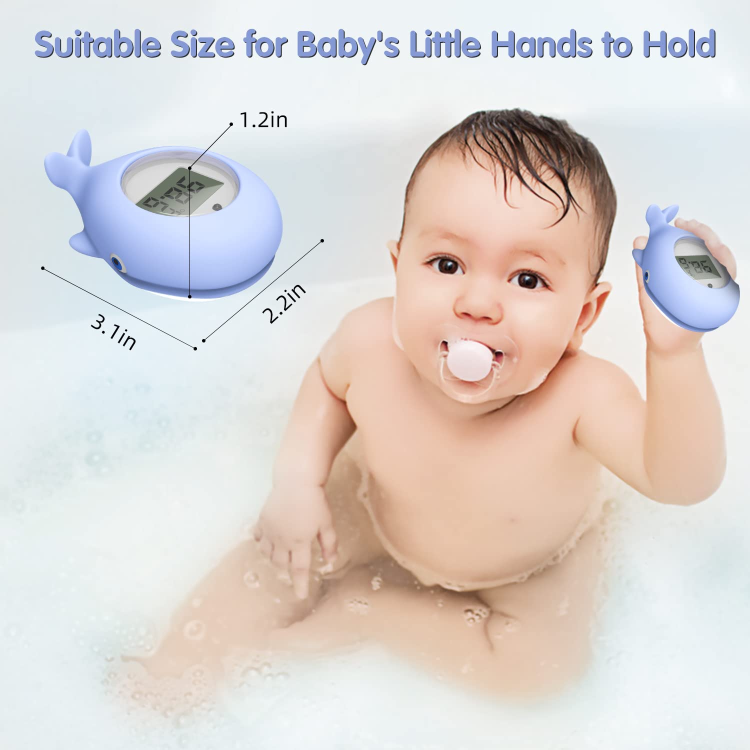 Baby Bath Thermometer Floating Bath Toy, Bathtub Thermometer WaterTemperature Warning Baby Bath Safety(Whale) : Baby