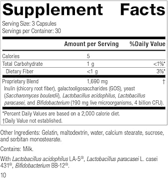 Standard Process Prosynbiotic - Digestion Supplement With Bifidobacterium - Probiotic Supplement For Immune System Support - Gut Health Supplement For Bowel Consistency - 90 Capsules