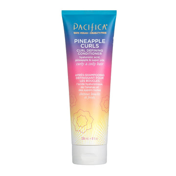 Pacifica Beauty, Pineapple Curls Defining Natural Conditioner, For Curly, Coily And Textured Hair Types, Pineapple Scent, Sulfate Free And Silicone Free, 100% Vegan And Cruelty Free