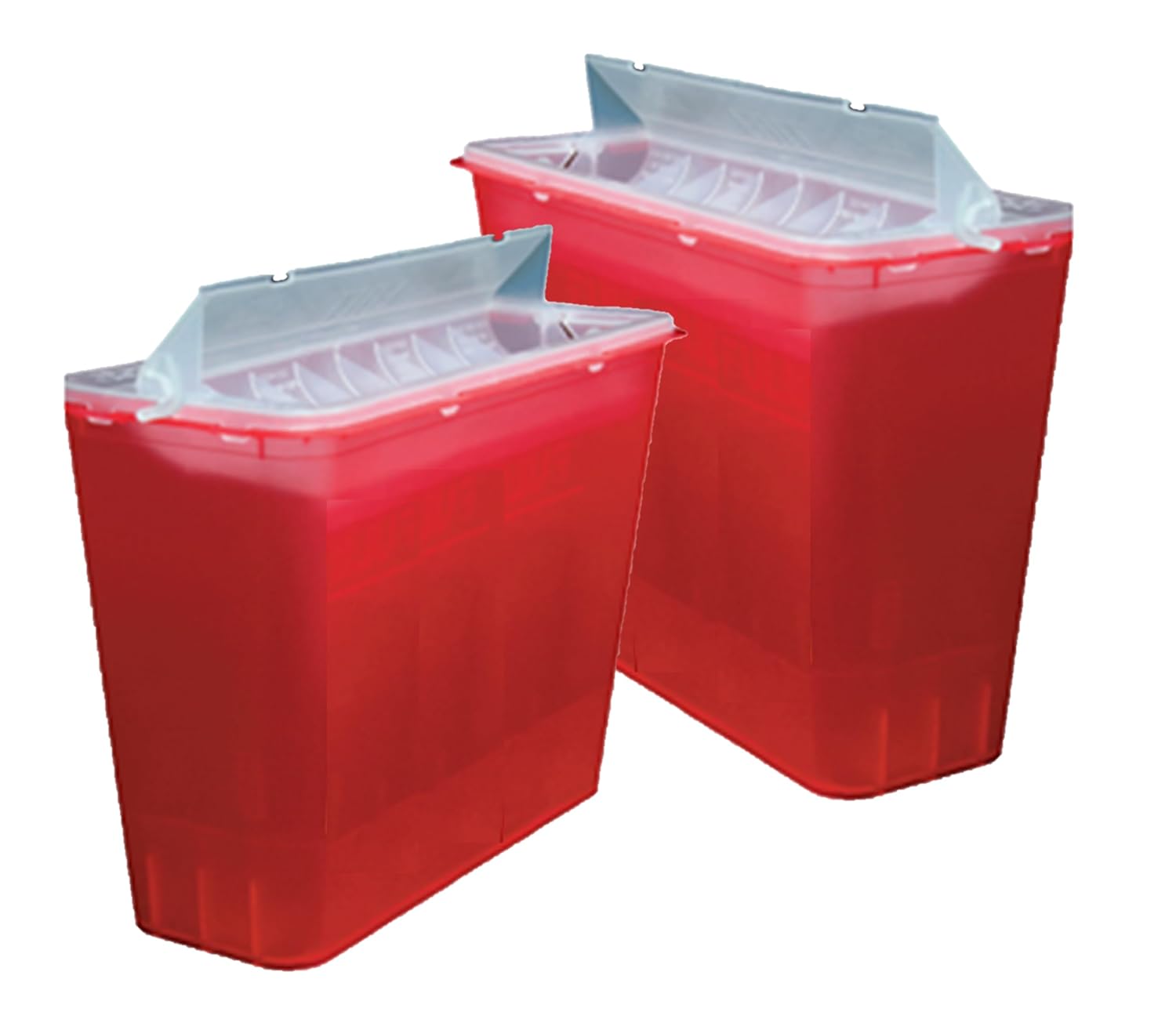 Dealmed Sharps Container, 5 Quart H-Style Lid for Safe Disposal, Red (Pack of 1) : Health & Household