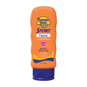 Banana Boat Sport Sunscreen For Face Spf 50, 3Oz | Travel Size Sunscreen Spf 50, Travel Sunblock Lotion, Sun Screen Protector For Face And Body, Suntan Lotion, Bloqueador Solar, Sun Care, 3 Fl Oz