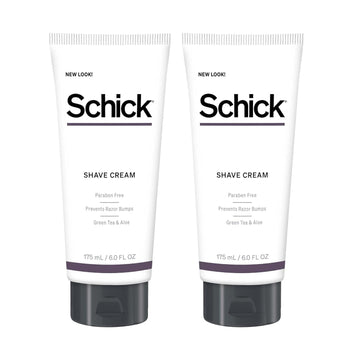 Schick Shave Cream — Shaving Cream Mens, Paraben Free Shaving Cream, Foamless - Pack of 2