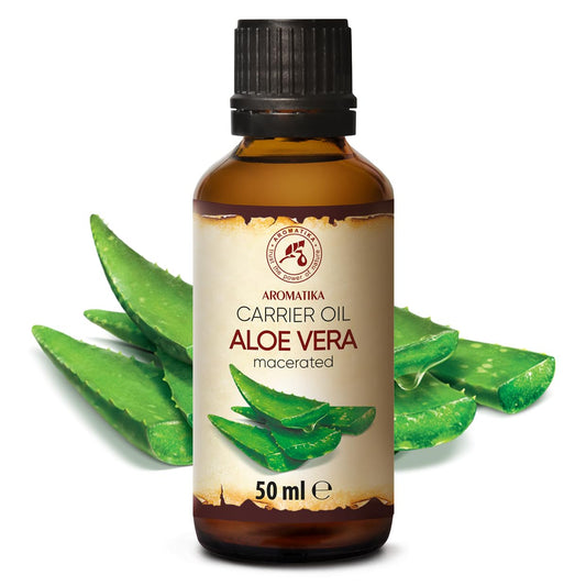Aloe Vera Oil 1.7 Fl Oz (50Ml) - 100% Pure & Natural - Aloe Barbadensis - Brasil - Care For Skin - Body - Hair Growth - Face Moisturizer - Baby Oils - Used For Massage - Bath