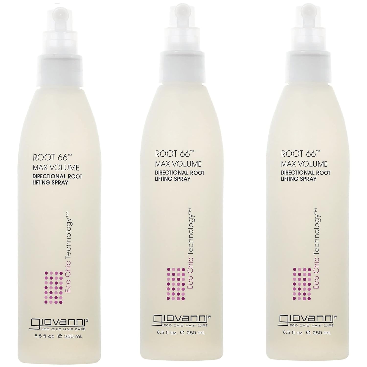 Giovanni Root 66 Max Volume Directional Root Lifting Spray - Fine Hair Volumizer, Lifts And Adds Height, Color Safe, Paraben-Free - 8.5 Oz (3 Pack)