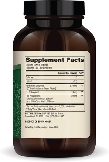 Dr. Mercola Fermented Chlorella With Chlorophyll, 90 Servings (450 Tablets), Dietary Supplement, Supports Immune And Organ Health, Non Gmo, Nsf Certified