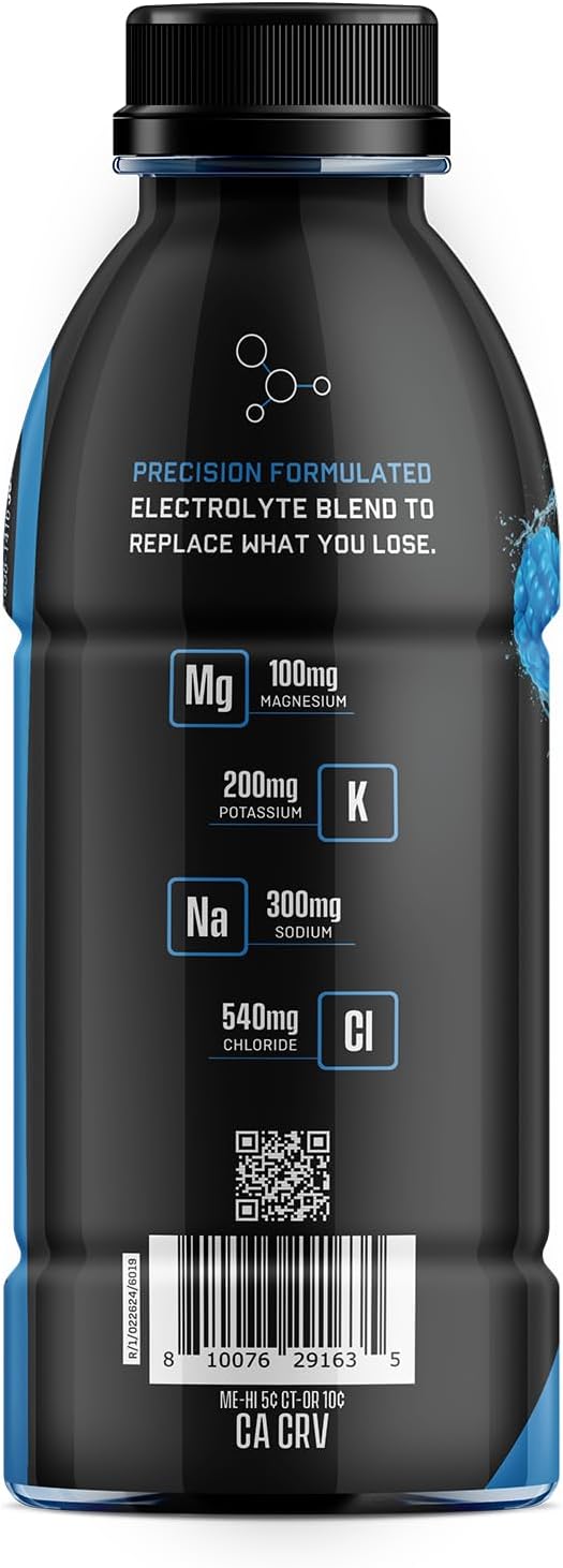 Jocko Fuel Hydrate Electrolyte Drinks - Sports Drink Hydration Amplifier, Thirst Quencher - Scientifically Formulated Electrolyte Blend Blue Raspberry 16 Oz (12 Pack) : Health & Household