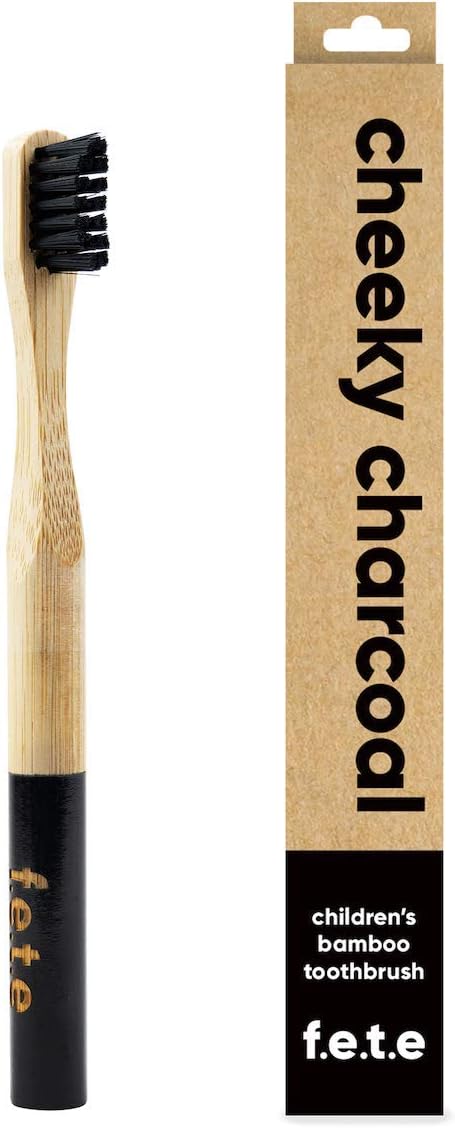 f.e.t.e | Cheeky Charcoal Children's Bamboo Toothbrush | Biodegradable & Compostable Handle | Recyclable Soft Bristles | Sustainable | Vegan : Amazon.co.uk: Health & Personal Care