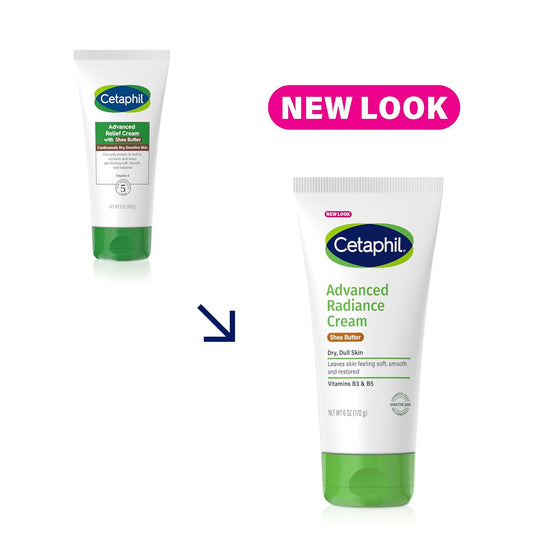 Cetaphil Advanced Relief Cream With Shea Butter, 6 Oz, For Continuously Dry, Sensitive Skin, 48 Hour Hydration, All Skin Tones & Types, Hypoallergenic, Fragrance Free