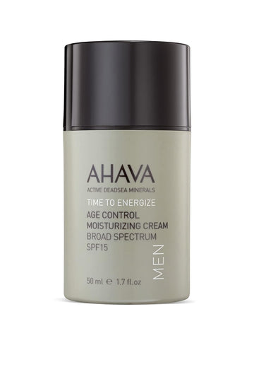 Ahava Men'S Age Control Moisturizing Cream, Broad Spectrum Spf15 - Fast-Absorbing Silky Hydrating Lotion, Protects From Premature Aging Signs Of Uva/B Rays, Enriched With Exclusive Osmoter, 1.7 Fl.Oz