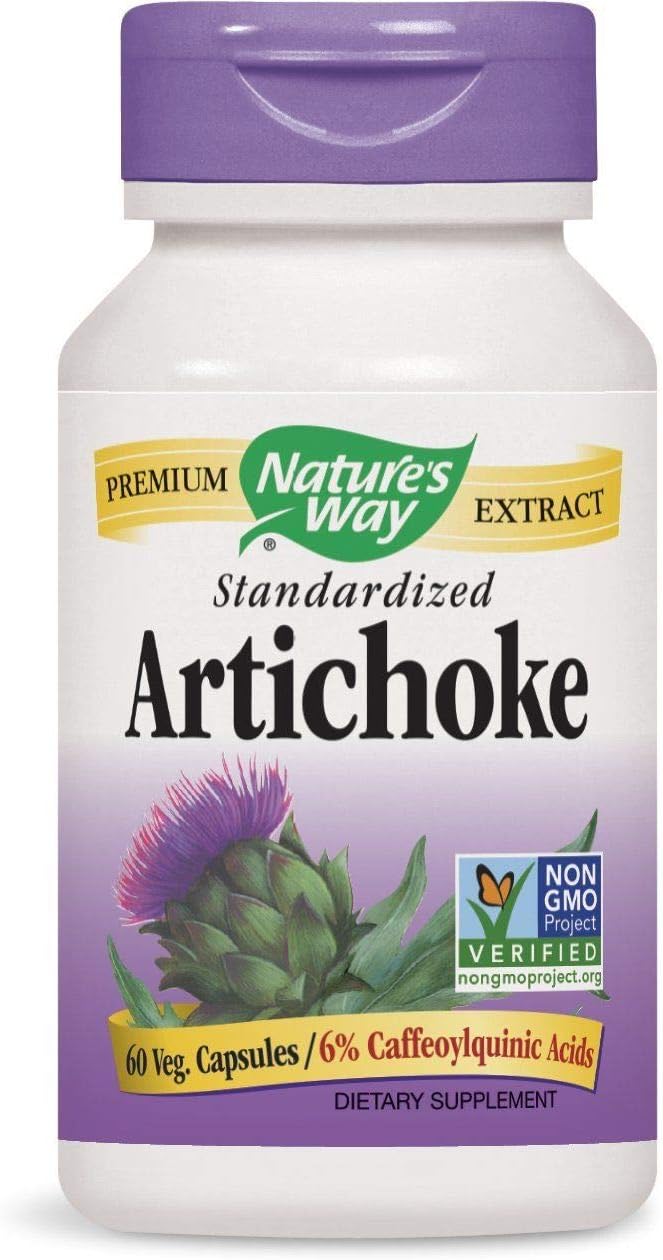 Nature'S Way Artichoke Premium Extract, Supports Digestion*, Non-Gmo Project Verified, Vegan, Gluten-Free, 60 Capsules (Packaging May Vary)