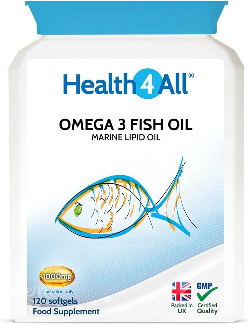 Health4All Omega 3 Fish Oil 1000Mg 120 Softgels Capsules Full Omega Pr107 Grams