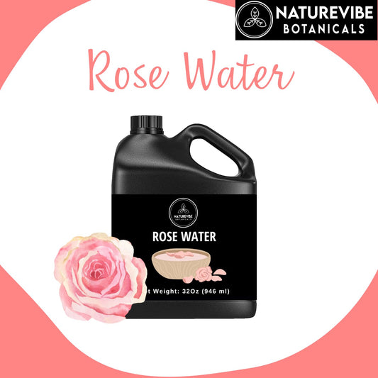 Naturevibe Botanicals Premium Rose Water (32oz) | 100% Pure and Natural | Liquid Toner | Hydrating Mist for Face and Hair | Soothes and Calms all Skin Types