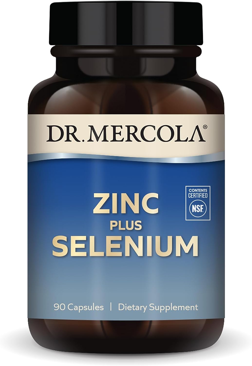 Dr. Mercola Zinc Plus Selenium, 90 Servings (90 Capsules), Dietary Sup