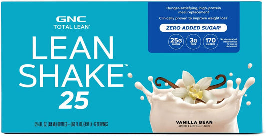 Gnc Total Lean Lean Shake With 25G Of Protein In Just 170 Calories, Vanilla Bean 12 Servings