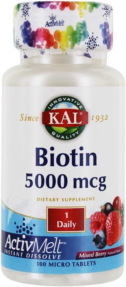 Kal - Biotin Activmelt Mixed Berry 5000 Mcg. - 100 Tablets