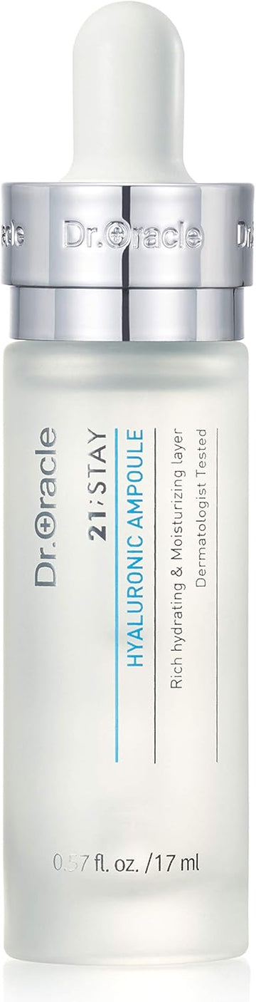 Dr.Oracle Ampoule Hyaluronic Acid Serum For Face Korean Skin Care - Moisturizer Essence Anti-Aging Serum, Intense Hydration Moisturizing K Beauty (0.57O.Z), Dermatologist Tested 21 Stay