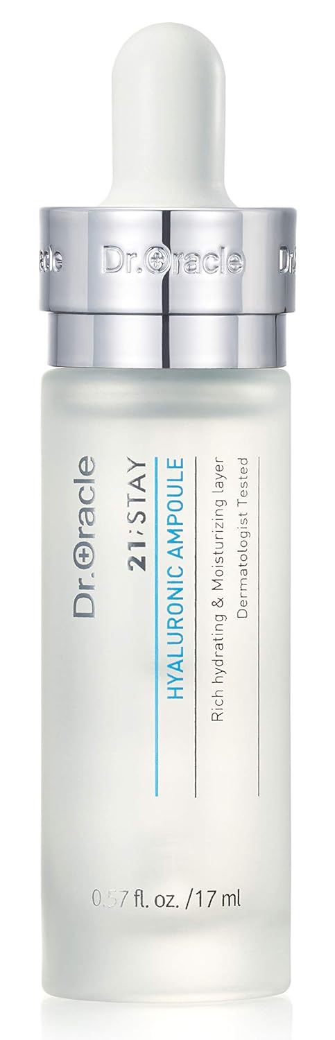 Dr.Oracle Ampoule Hyaluronic Acid Serum For Face Korean Skin Care - Moisturizer Essence Anti-Aging Serum, Intense Hydration Moisturizing K Beauty (0.57O.Z), Dermatologist Tested, Clinical Care