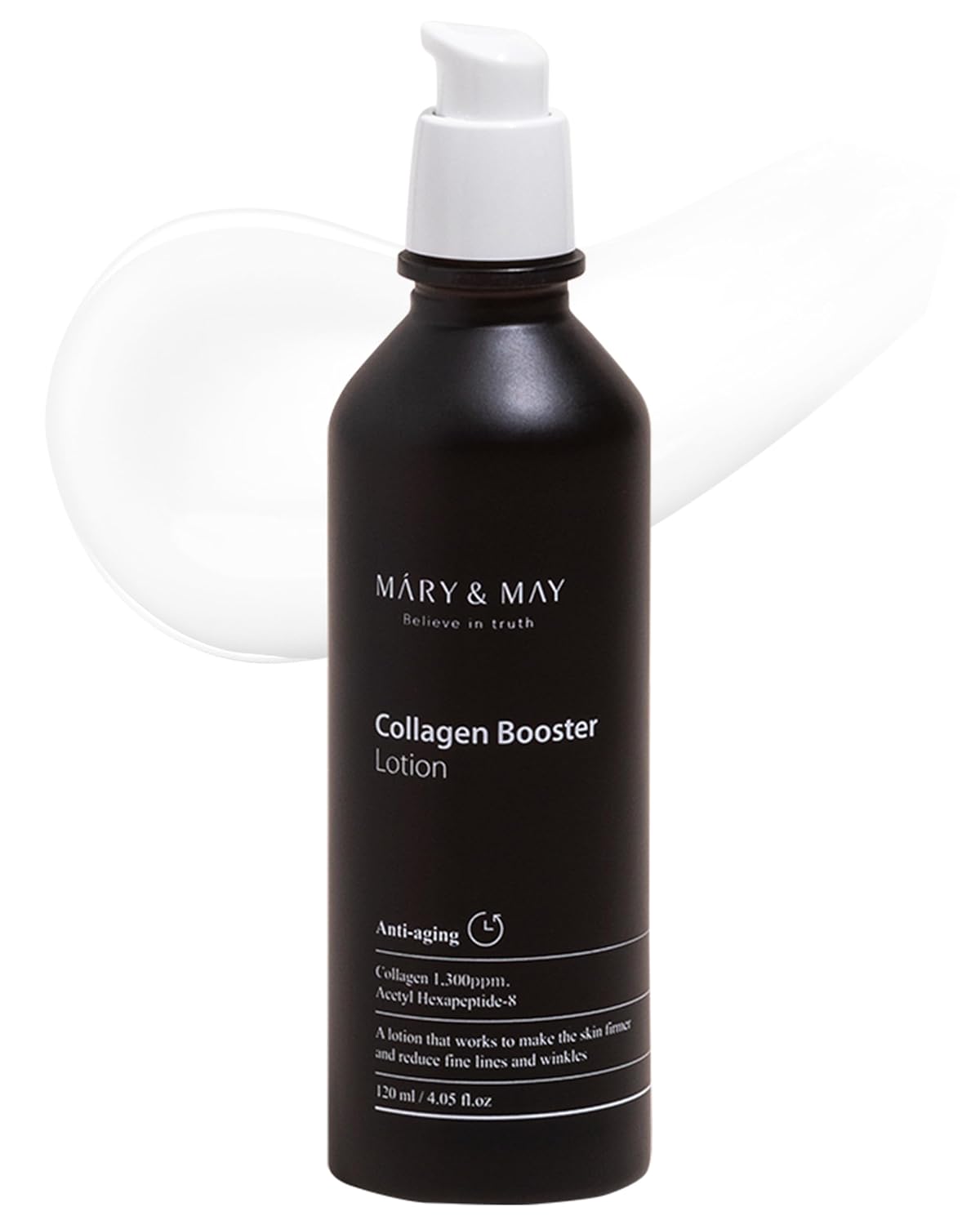 Mary&May Collagen Booster Lotion - Anti Aging, Firming And Elasticity Care With Peptides - Korean Skincare, Ewg Green Grade, Hypoallergenic, 4.05 Fl.Oz