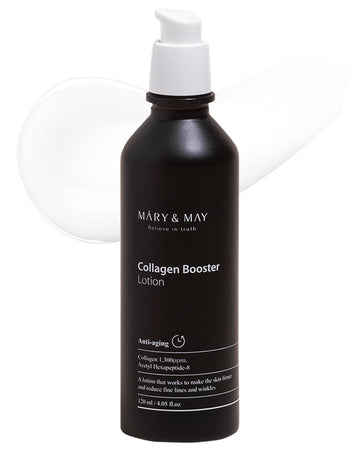 Mary&May Collagen Booster Lotion - Anti Aging, Firming And Elasticity Care With Peptides - Korean Skincare, Ewg Green Grade, Hypoallergenic, 4.05 Fl.Oz