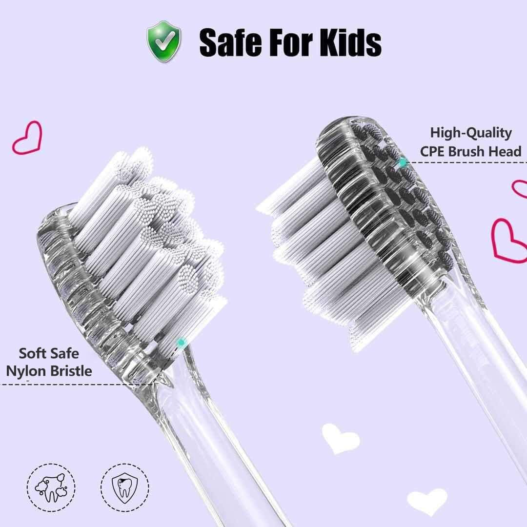 Dada-Tech Baby/Kids Electric Toothbrush Replacement Heads (Medium)- Pack of 4 : Health & Household