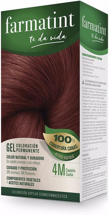 Farmatint 4M Castaño Caoba 130 Ml - Coloración Permanente Sin Amoniaco
