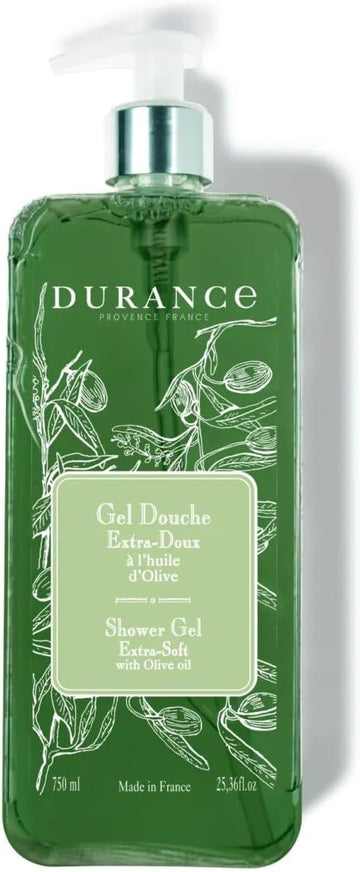 Durance Olive Oil Marseille Shower Gel 750Ml - Body Wash With Almond & Olive Oils - Gently Cleanses, Hydrates & Softens Skin - Vegan Friendly