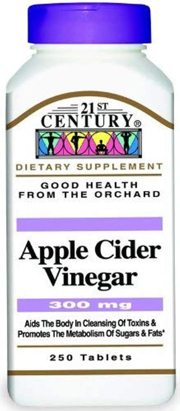 21st Century Apple Cider Vinegar 300mg Tablets, 250 Count (Pack of 2)